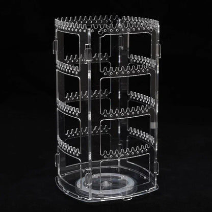 Jewelry Organizer Stand - Rotatable Plastic Holder for Earrings & Necklaces - 360° Display for Stylish Storage
