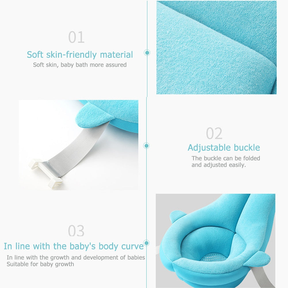 Safe & Cozy Baby Bathtub with Support Cushion
