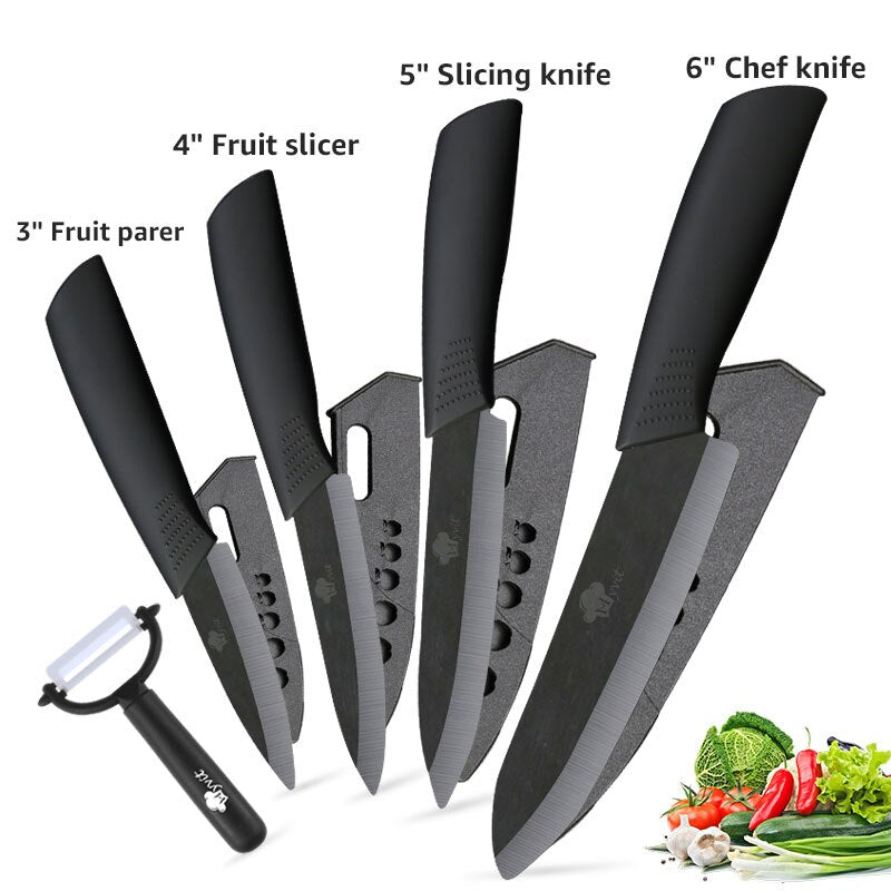 Chef's Mastery Knife Set in Ceramic for Kitchen Use
