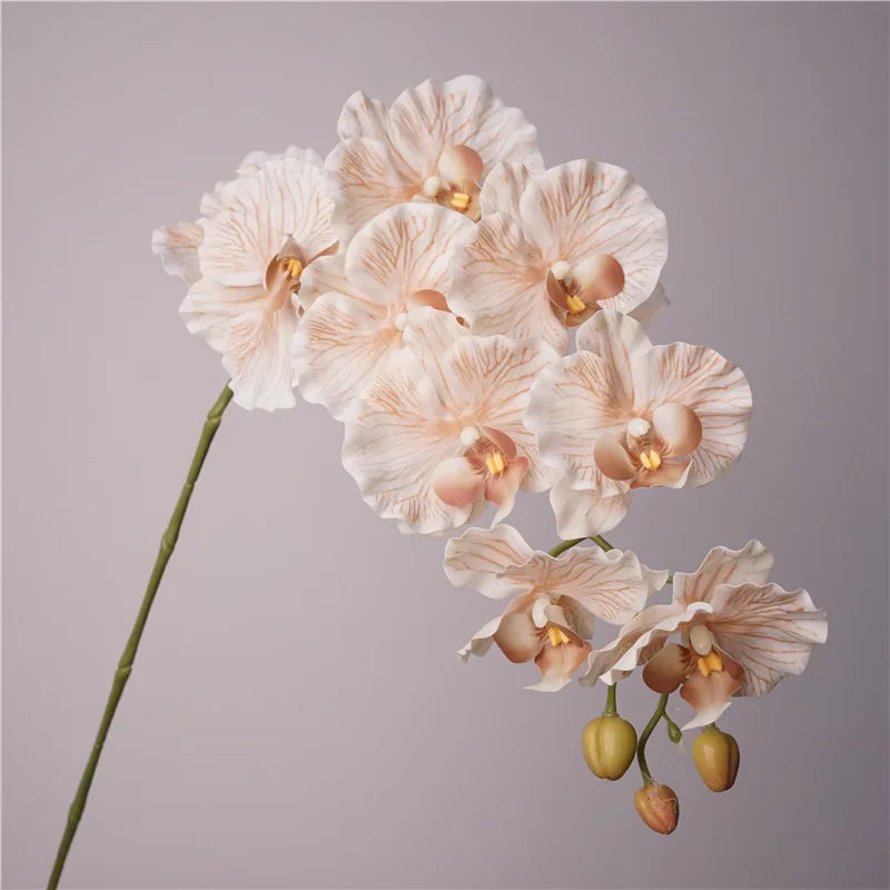 Lifelike 9-Stem Silk Orchid Arrangement for Timeless Elegance
