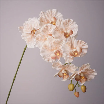 Lifelike 9-Stem Silk Orchid Arrangement for Timeless Elegance