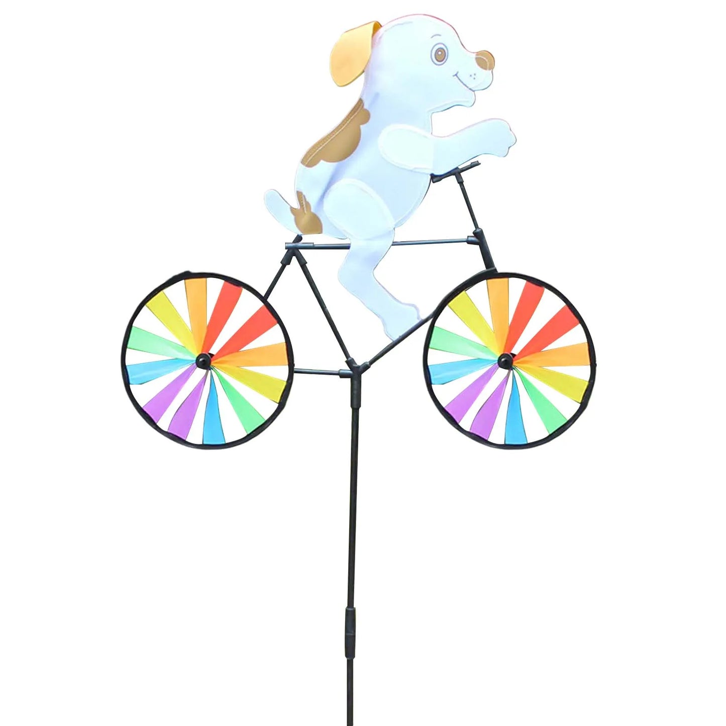 3D Animal Garden Kite on Bicycle | Rotating Outdoor Decoration | 90x53cm | Weatherproof Plastic