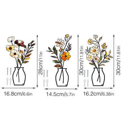 Set of 3 Scandinavian Metal Wall Plant Holders - Clip-On Design