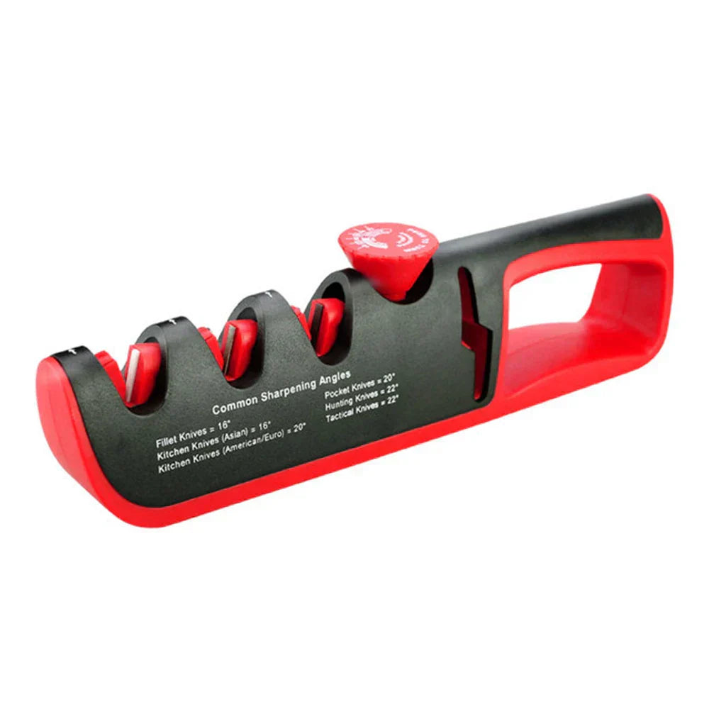 Adjustable Angle Knife Sharpener 14-24 Degrees with Non-Slip Base and Ergonomic Handle for Kitchen Cutlery and Scissors