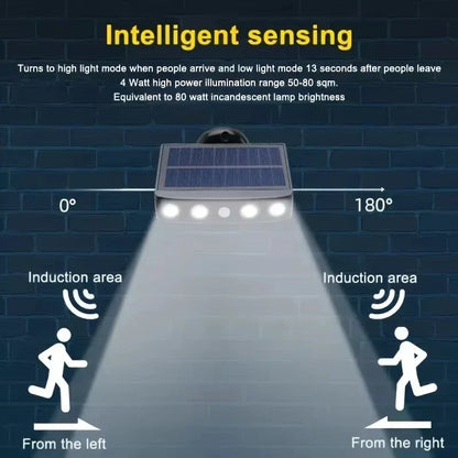 Solar Light with Motion Sensor | 4 LEDs | Weatherproof & Wireless
