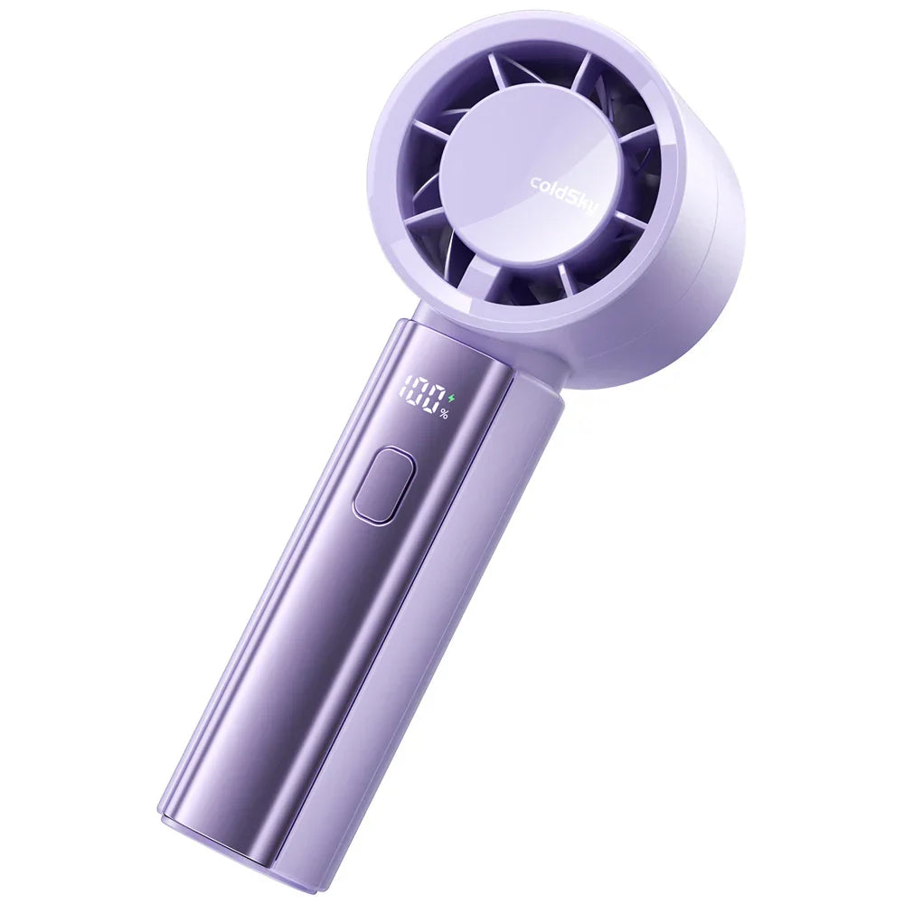 Portable Mini Hand Fan with Turbo Motor and Dual Airflow – 4000mAh Battery