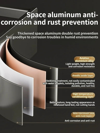 Wall-Mounted Aluminum Shelf