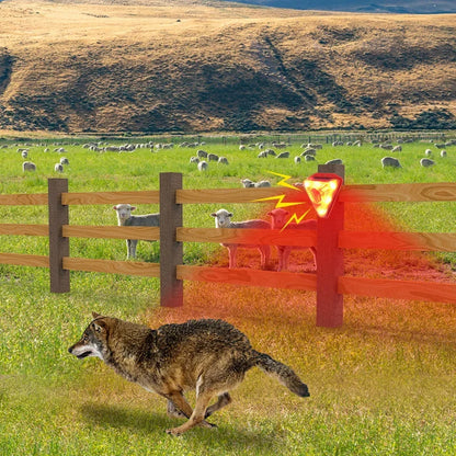 Solar-Powered Alarm Light with Dog Barking Sound