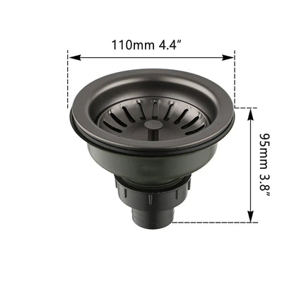 Stainless Steel Sink Strainer with Odor Filter – Pop-Up Stopper & Blockage Prevention Basket