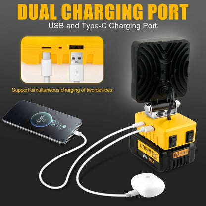 Portable LED Work Light 48 | 5200 Lumens | Compatible with DeWalt Batteries