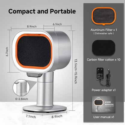 4-Speed Exhaust Fan for Kitchen – Portable with Aluminum Filter & 10 Carbon Filters