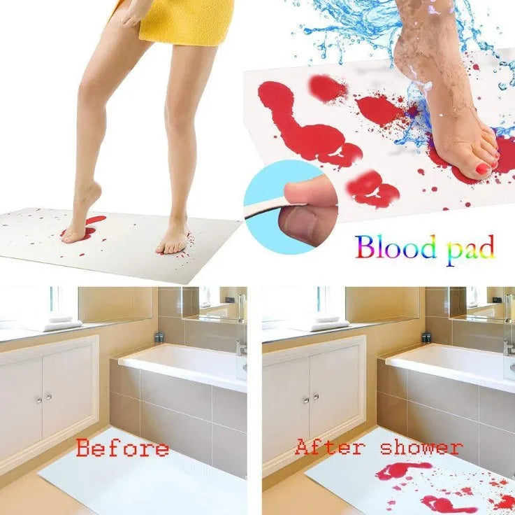 Spooky Color-Revealing Bath Mat – Non-Slip Halloween Rug for Pranks