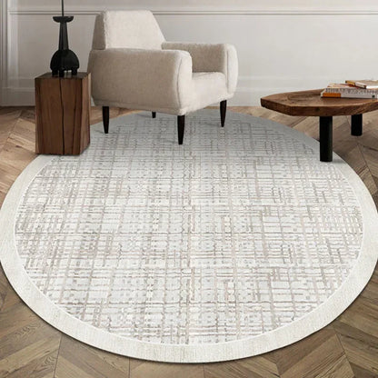 Round Washable Rug in Japanese Style for Living Room