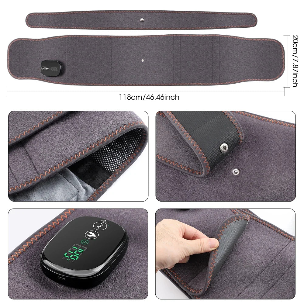 Cordless Lumbar Heating Pad with Vibration, Heat, and Red Light