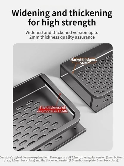 Wall-Mounted Aluminum Shelf