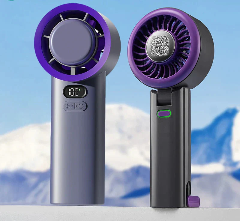 Mini Fan with Cooling Plate – Portable Device with 100 Speed Settings and Adjustable Airflow