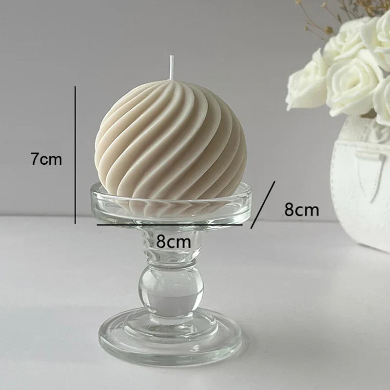 Geometric Candle with Golf Ball Design and Scent