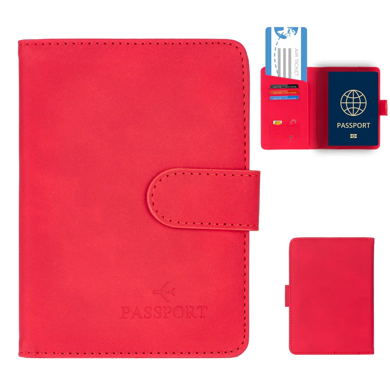 Compact Passport Holder with RFID Protection | Elegant Leather Look for Men & Women