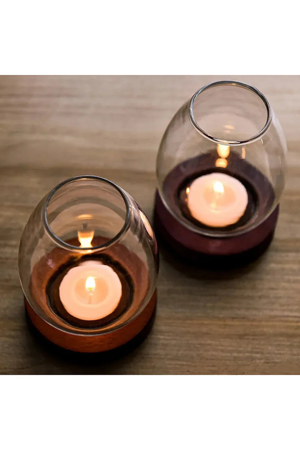 Sturdy Glass Candle Holder for Outdoor Use