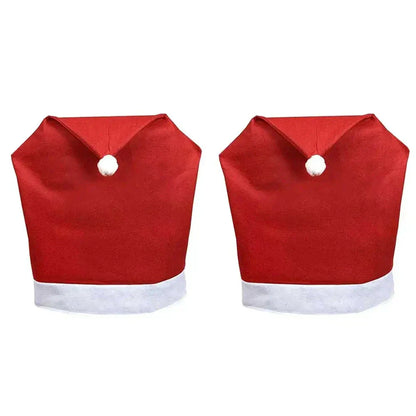 Christmas Chair Covers Set – Decorative Santa Design Slipcovers