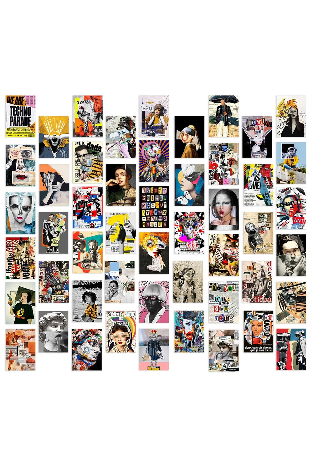 Collection of Art Stickers - Set of 10, 30, or 50 Pieces