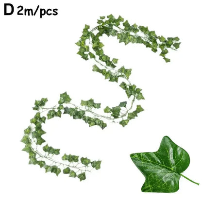 Artificial Ivy Vine | 2 m Hanging Garland | Silk Leaves for Home and Wall Decor
