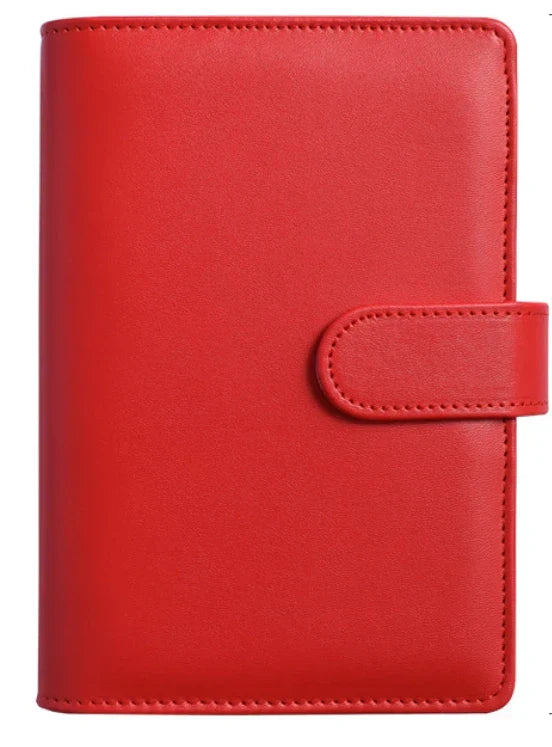 Multi-Functional A5 Faux Leather Binder with Replaceable Pages and Snap Closure