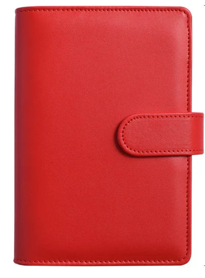 Multi-Functional A5 Faux Leather Binder with Replaceable Pages and Snap Closure