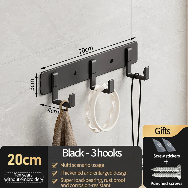 Wall and Door Coat Hooks – Aluminum Hangers for Entryway and Closet, Space-Saving and Durable