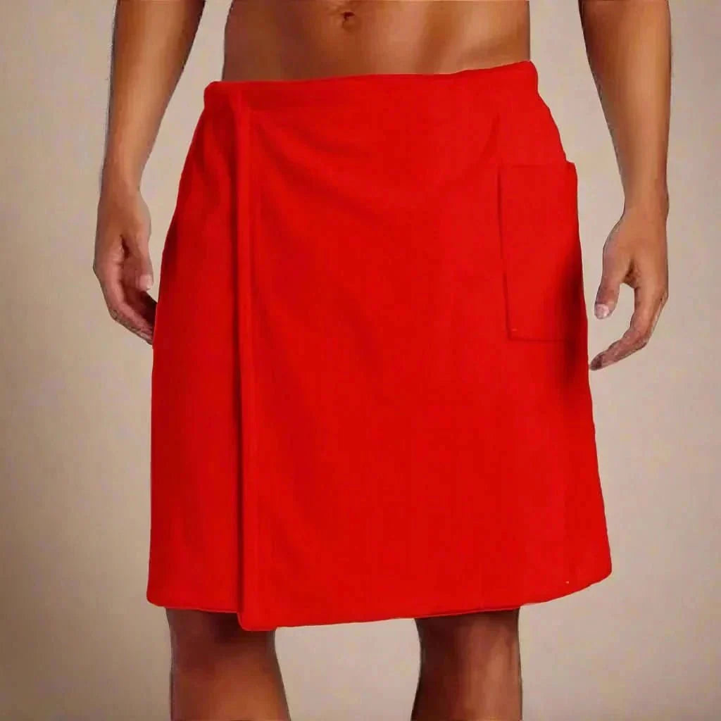 Comfortable Bath Wrap with Velcro Closure and Pocket