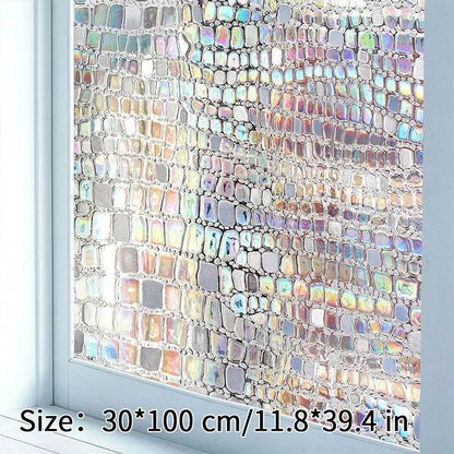 Window Film with 3D Stained Glass Design