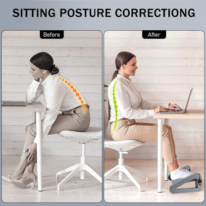 Under Desk Footrest with Massage Rollers – 6 Adjustable Heights & Tilted Design