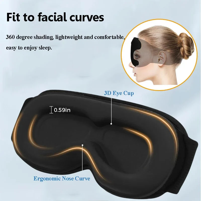 Bluetooth Eye Mask with Sleep Headphones | 3D Blackout Design, Wireless Audio, Adjustable Fit
