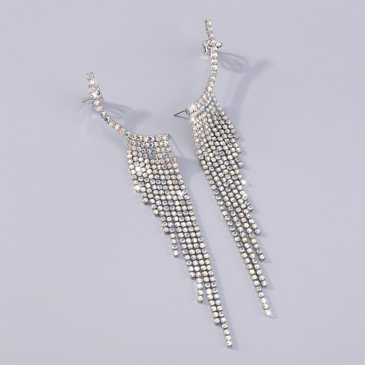 Charming Diamond-Inspired Arc Hoop Earrings