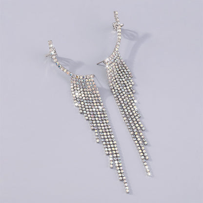 Charming Diamond-Inspired Arc Hoop Earrings