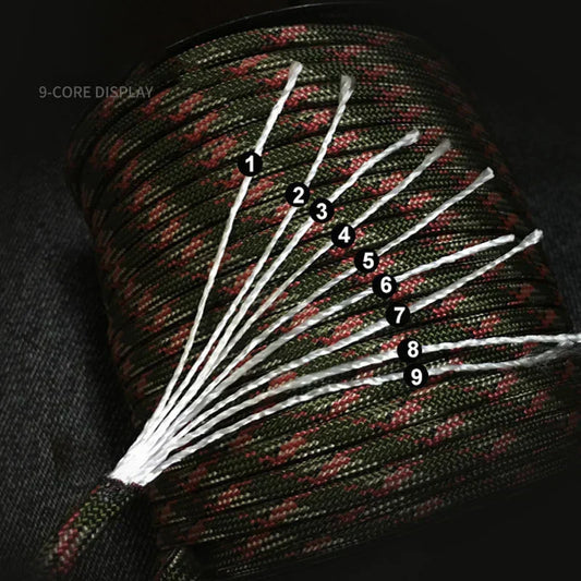 100m Military 550 Paracord Rope – 9-Core Survival Cord for Outdoor Use