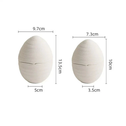 Minimalist Ceramic Bowl in Egg Shape for Kitchen Decor