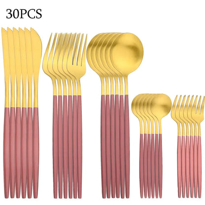 30-Piece Cutlery Set - Elegant Dining Utensils Collection