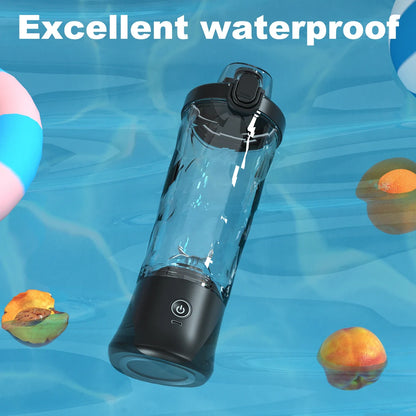 Rechargeable Portable Blender with 6 Blades – 600ML Ice-Crushing