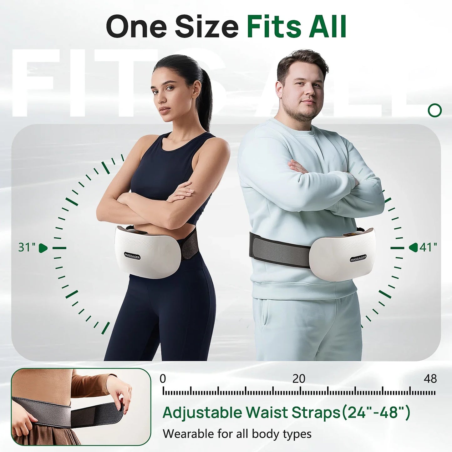 Cordless Heating Pad for Abdomen – Massager for Cramps and Relaxation