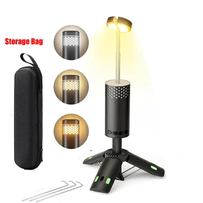 Telescopic LED Lantern for Outdoor Use – Multifunctional with Power Bank