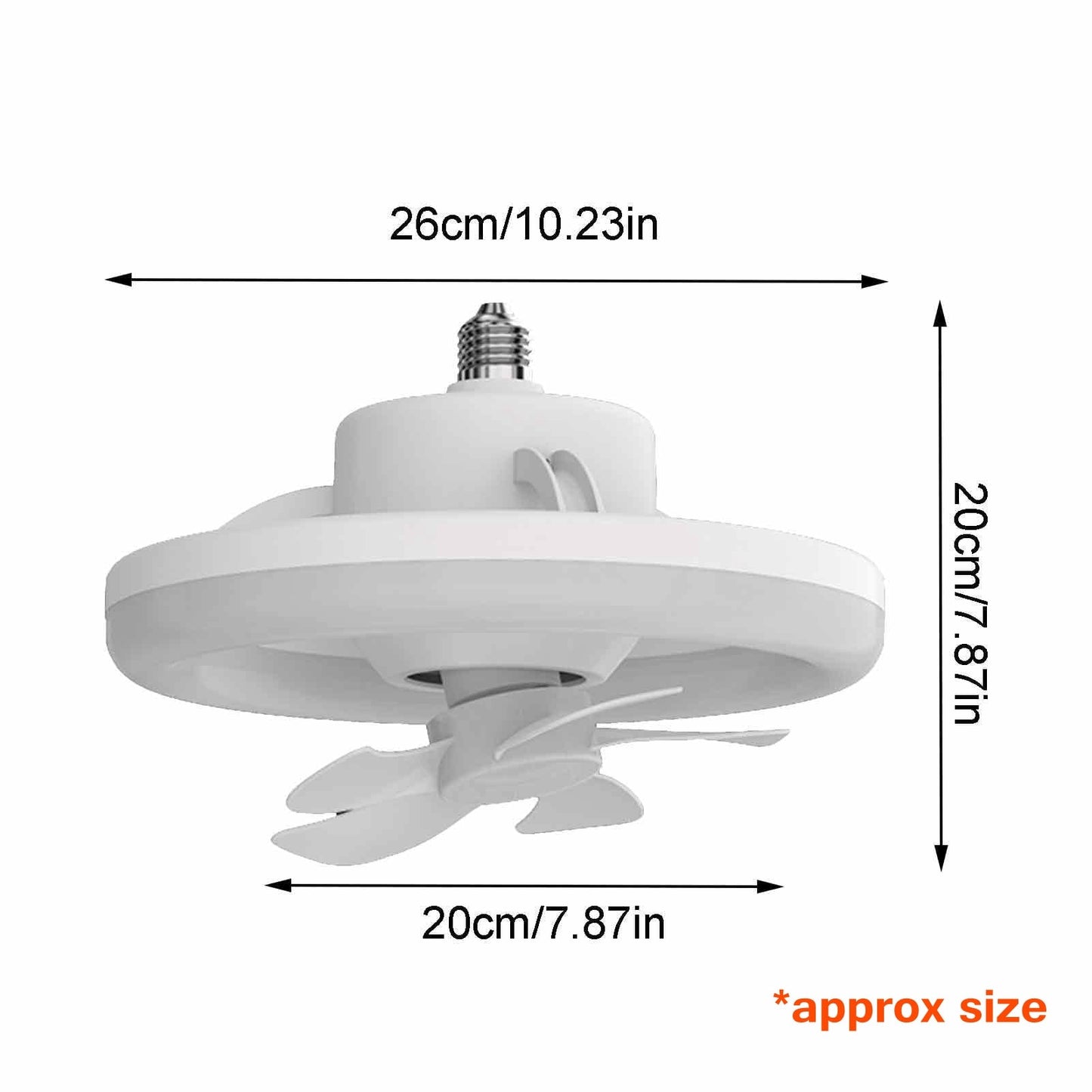 Rotating Ceiling Fan Light with 2-in-1 Design