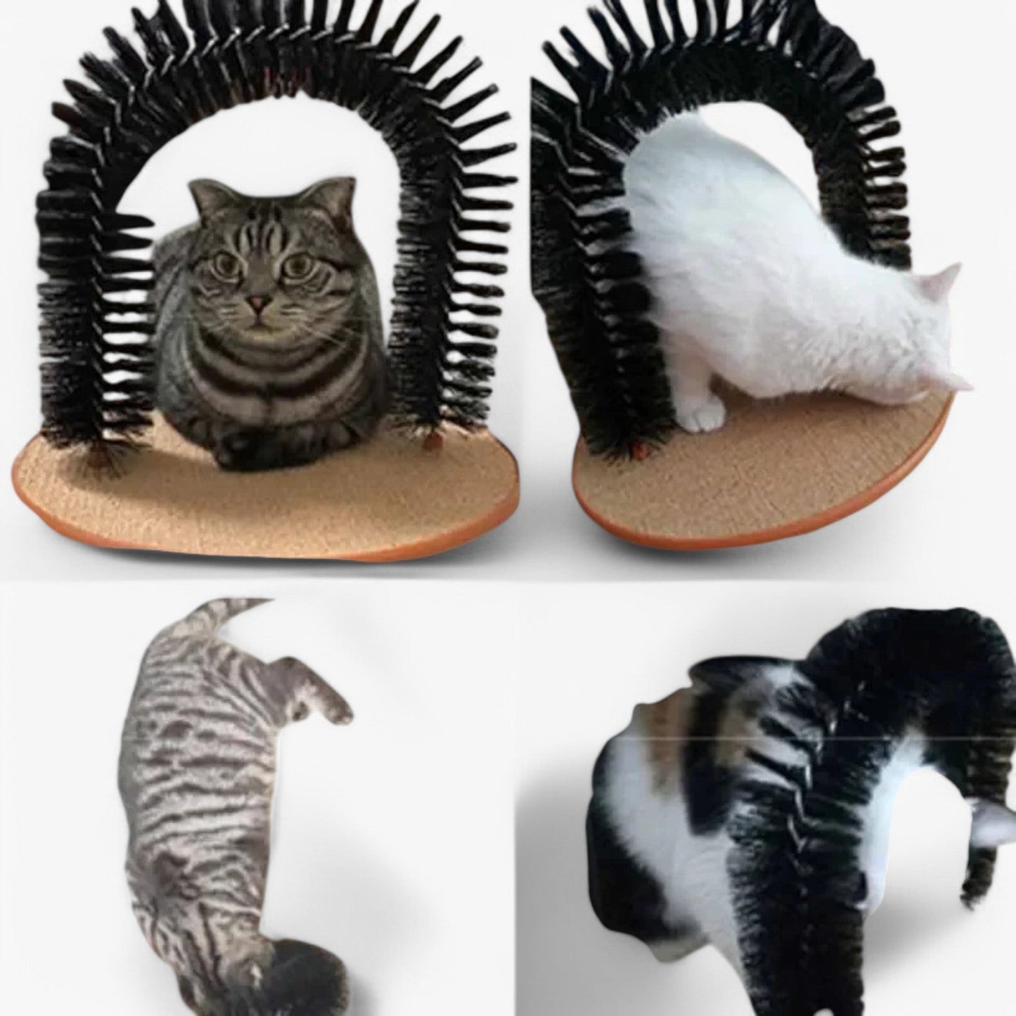 Cat Care Arch with Scratching Mat and Massage Feature