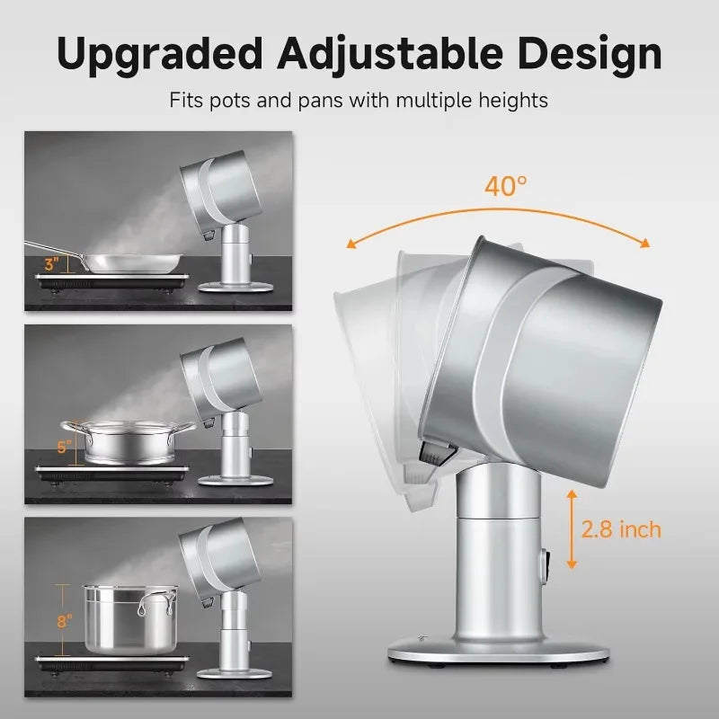 4-Speed Exhaust Fan for Kitchen – Portable with Aluminum Filter & 10 Carbon Filters