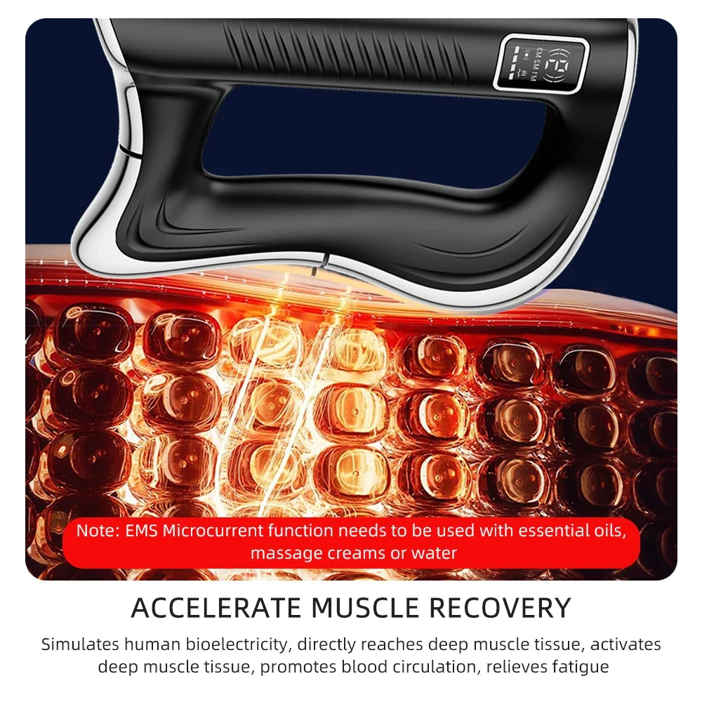 Electric Muscle Scraper with Heat, Vibration & Rechargeable Battery