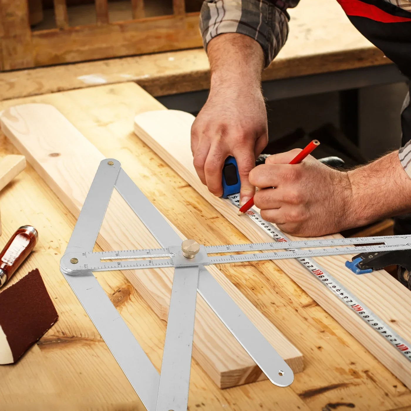45 cm Alloy Adjustable Angle Measuring Tool