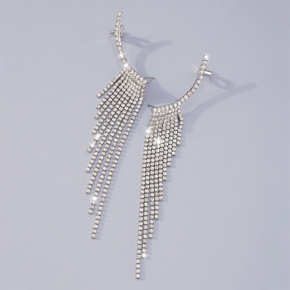 Charming Diamond-Inspired Arc Hoop Earrings
