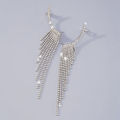 Charming Diamond-Inspired Arc Hoop Earrings
