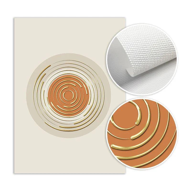 Serene Geometric Landscape Canvas Art for Chic Home Decor