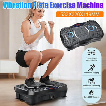 Bluetooth Full Body Vibration Exercise Machine with Speed Settings & Foot Massager